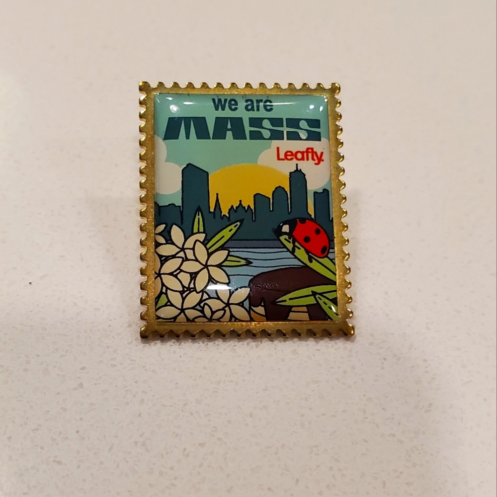 We are MASS Leafly tack pin